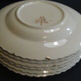 6 hollow earthenware plates Terre de fer, model Ribbons from Longchamp