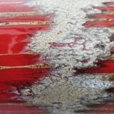 Vase vintage Scheurich poterie ouest-allemande LoRa Zig-Zag Fat Lava, 1970