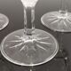 Set of 6 foot glasses in vintage shell chiseled crystal