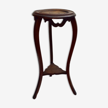 Guéridon en bois rond à trois pieds dimension : hauteur -64cm- diamètre -29,5cm-