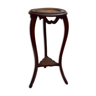 Guéridon en bois rond à trois pieds dimension : hauteur -64cm- diamètre -29,5cm-