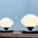 Vintage Swiss marble and glass table lamps by Optelma, set of 2.