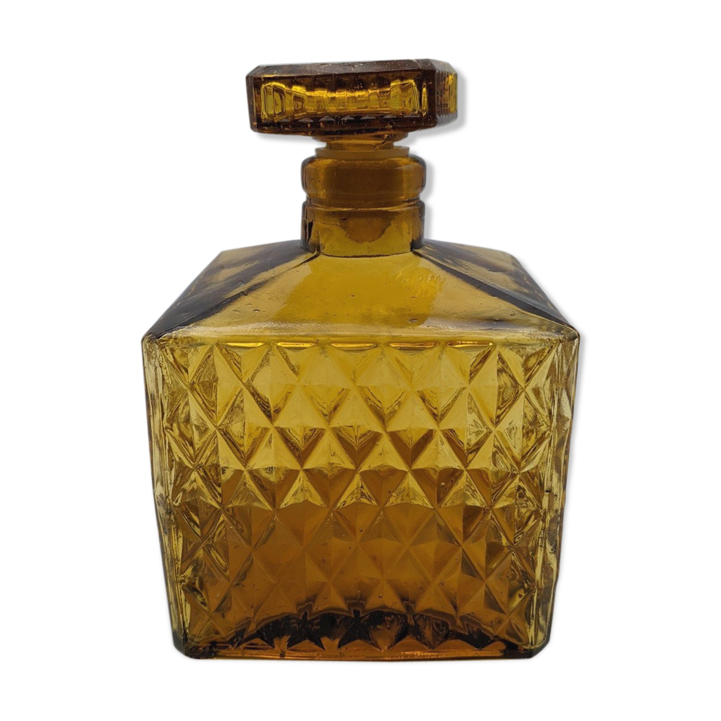 small square carafe, smoked brown