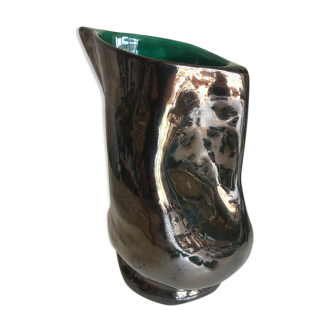 Vallauris 1960 glazed earth vase