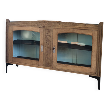 Buffet bas Art Déco en chêne massif
