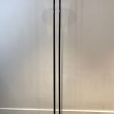 Floor lamp in black lacquered metal and brass
