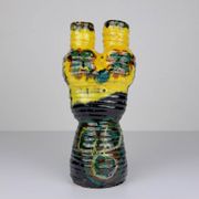 Vintage glazed pottery vase, former Yugoslavia, 1970s.