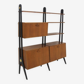 Scandinavian "double" bookcase, Sweden, 1950