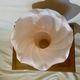 Large vintage Italian swirly pink Murano glass vase from the 70s