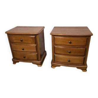 Paire de tables de chevet style Louis Philippe en merisier