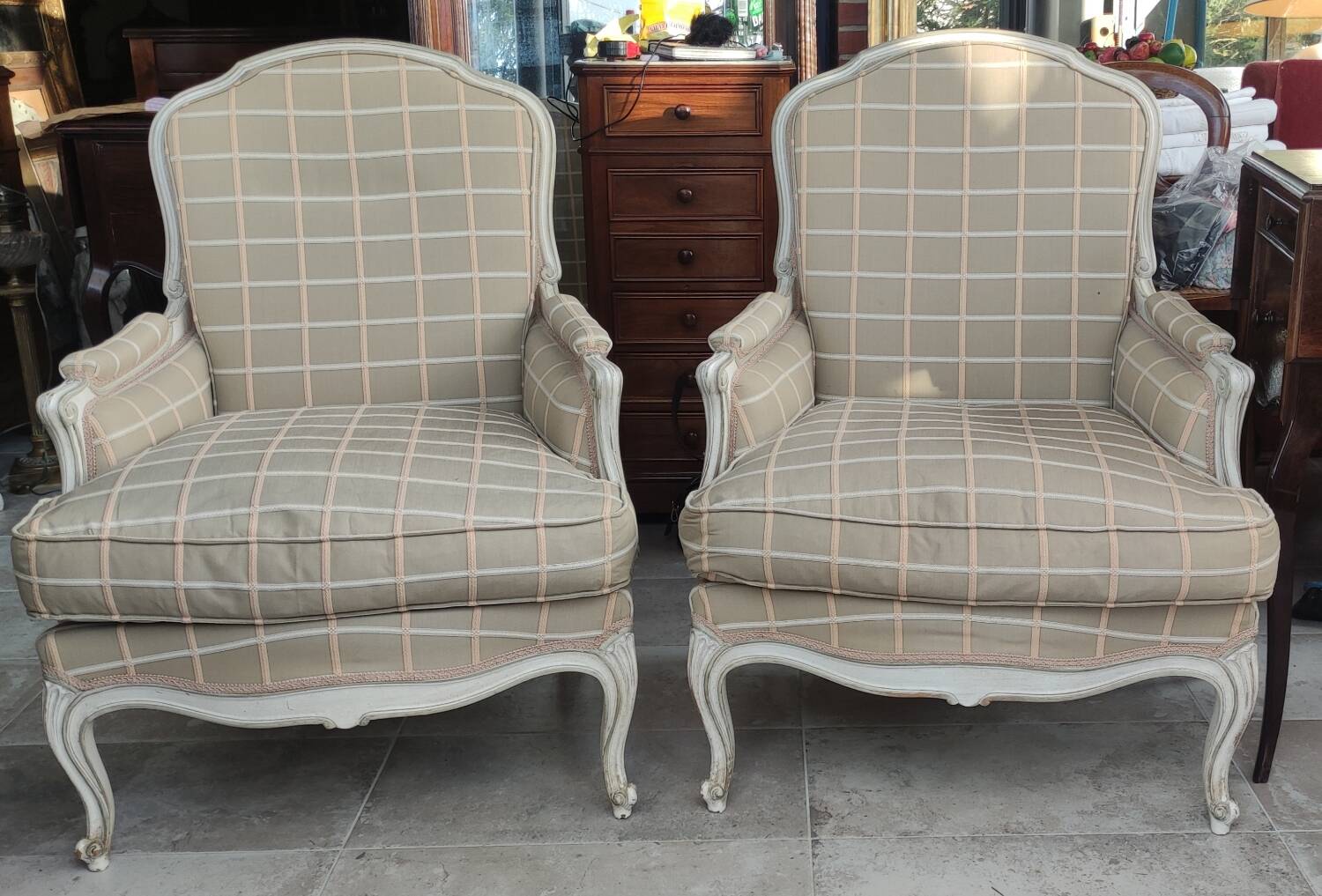 Ancienne Paire de bergères Style Louis XV