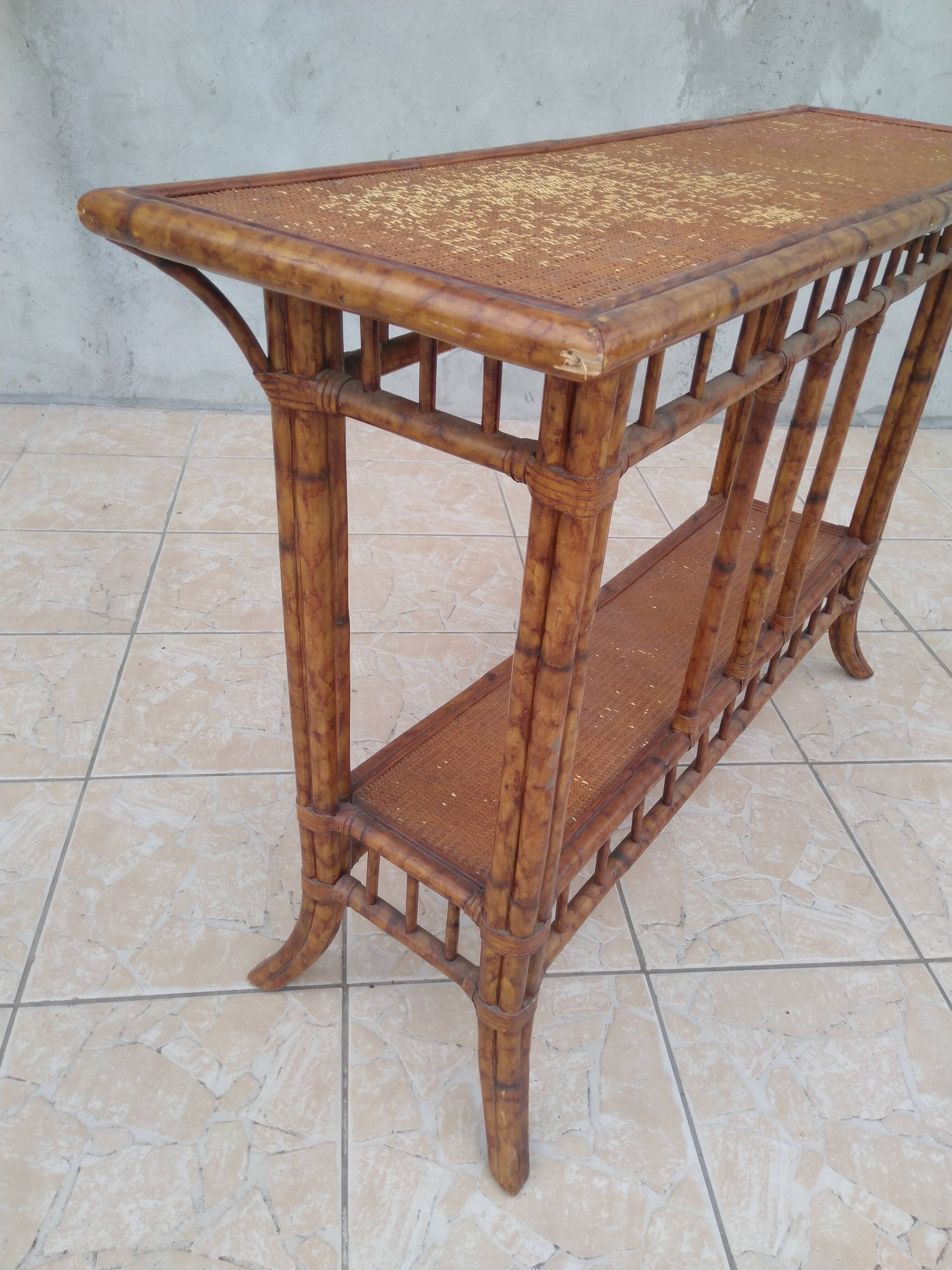 Rattan console