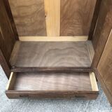 Parisian Bonnetiere wardrobe from the 1900s in solid chestnut.