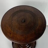 Brutalist French Wood Turned Wine Press Side Table in the style of Charles Dudouyt, France, 1940s