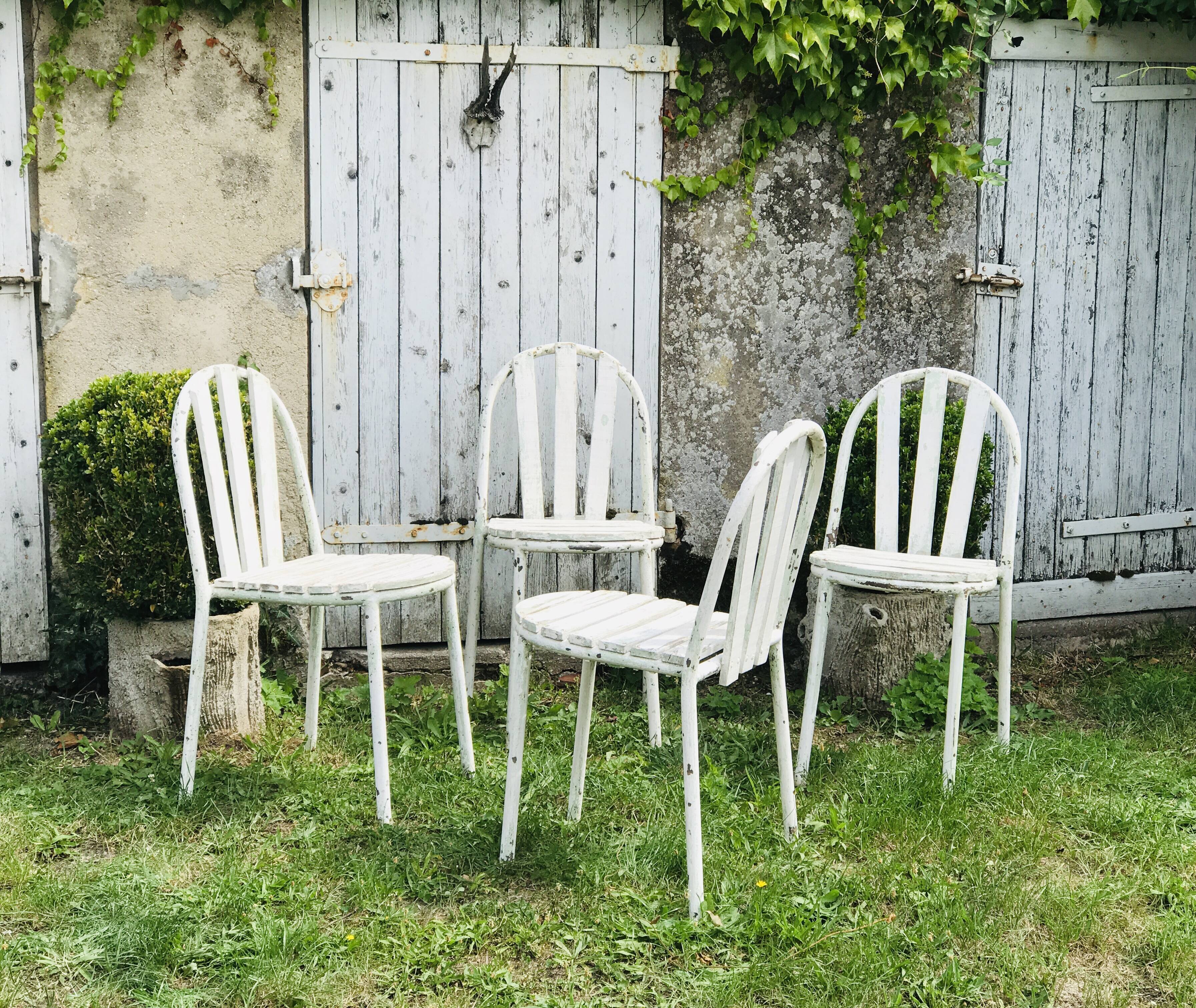 4 30s garden chairs