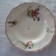4 plates sarreguemines, hollow faience flowers strasbourg