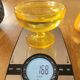 6 coupes à glace en verre jaune