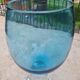 Blue glass vase design
