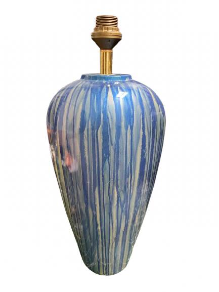 Blue ceramic table lamp base