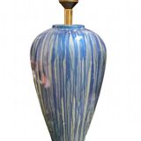 Blue ceramic table lamp base