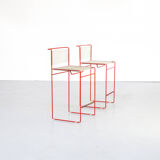70s Giandomenico Belotti spaghetti stools for Fly Line set of 2