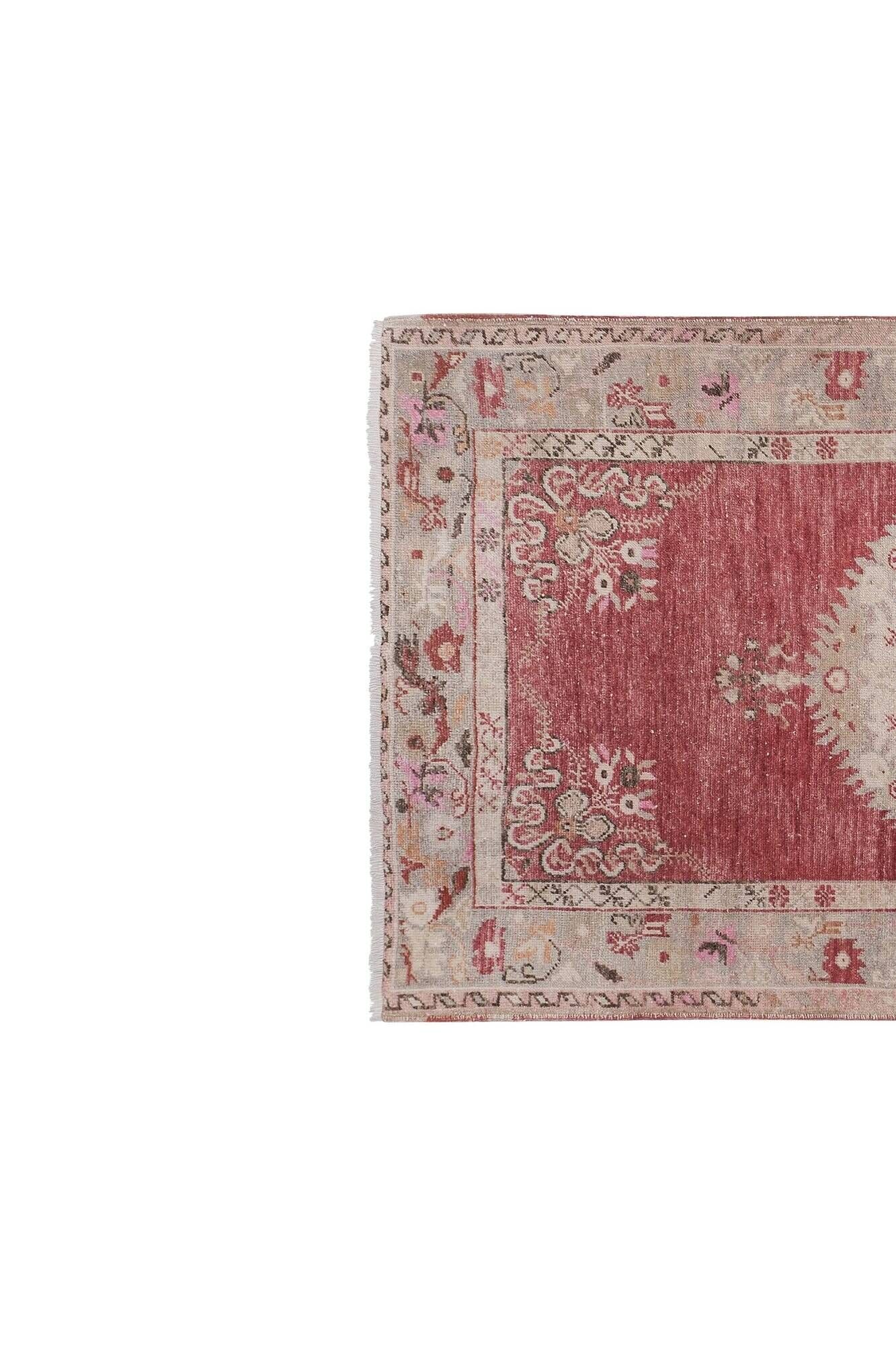 Vintage Turkish Oushak rug 113x207 cm