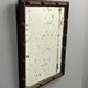 Antique tramp art folk art distressed mirror, Belgium ca 1900s