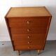 Vintage chest of drawers compass feet