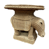 Vintage rattan table