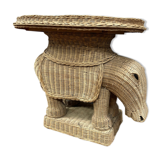 Vintage rattan table