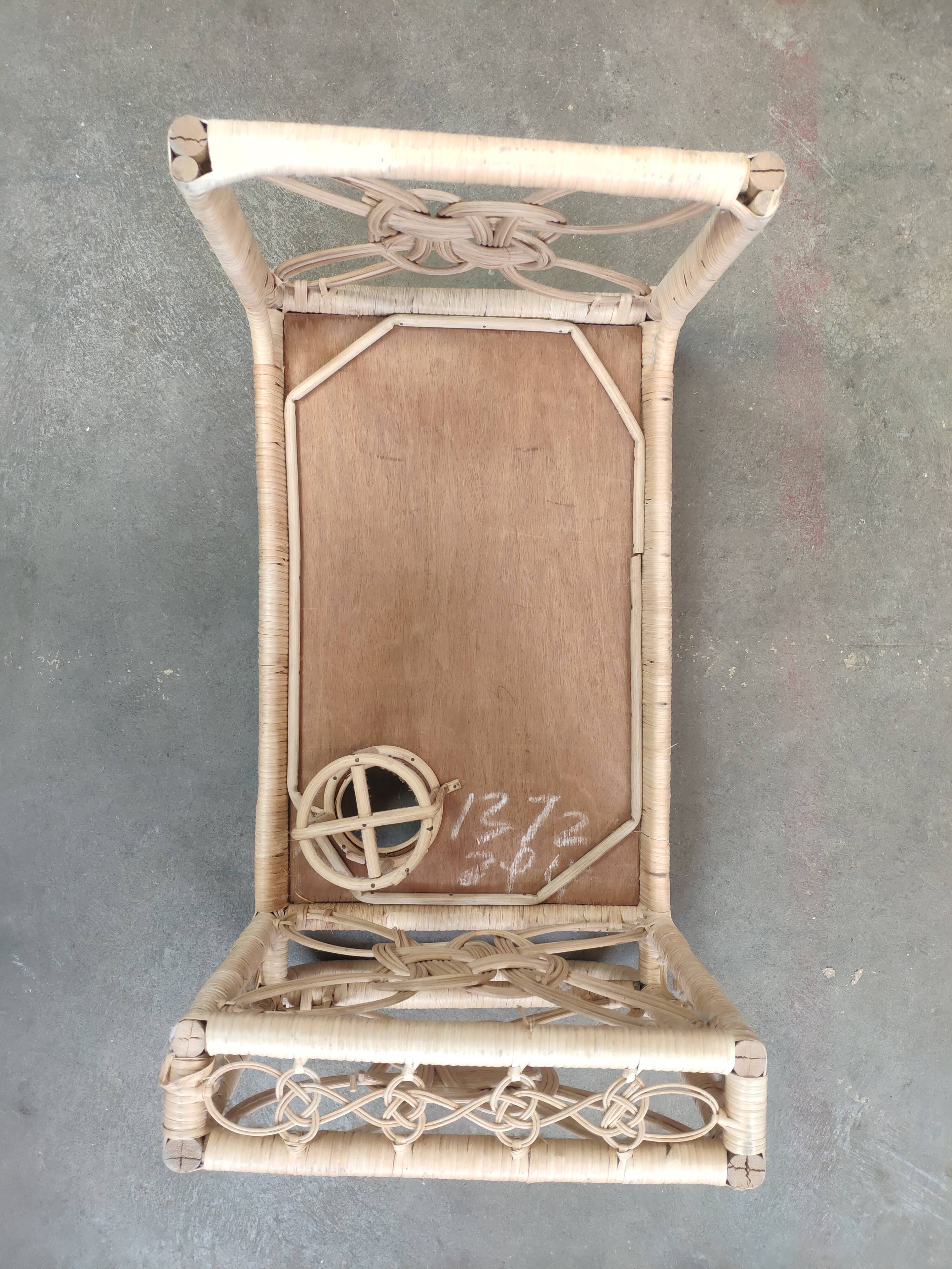 Vintage wicker breakfast trays