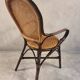 Vintage Dutch Rattan Dining Armchair