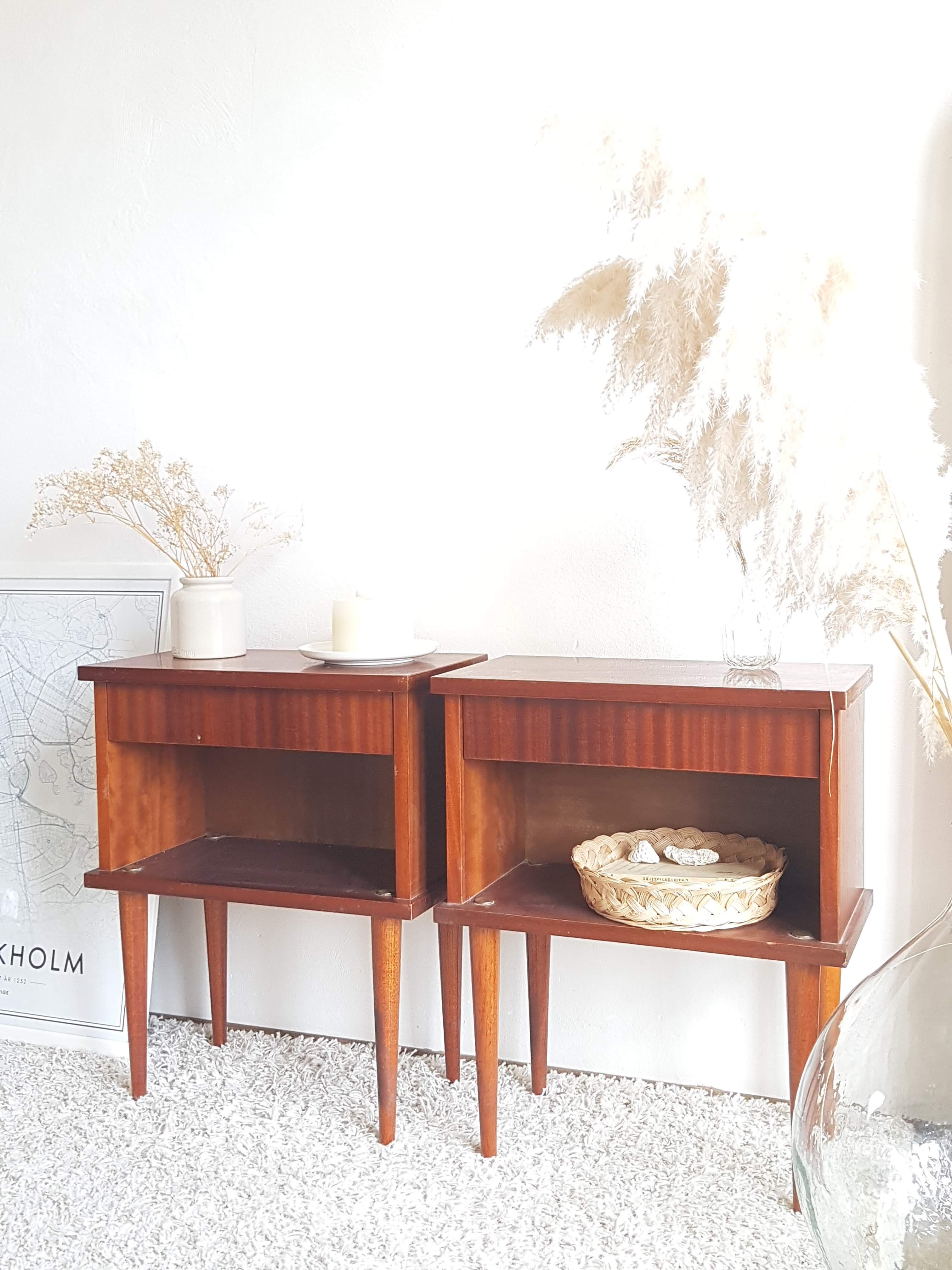 Pair of bedside tables circa 1960