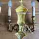 2 antique bronze wall sconces – Louis XVI style – 2 light arms