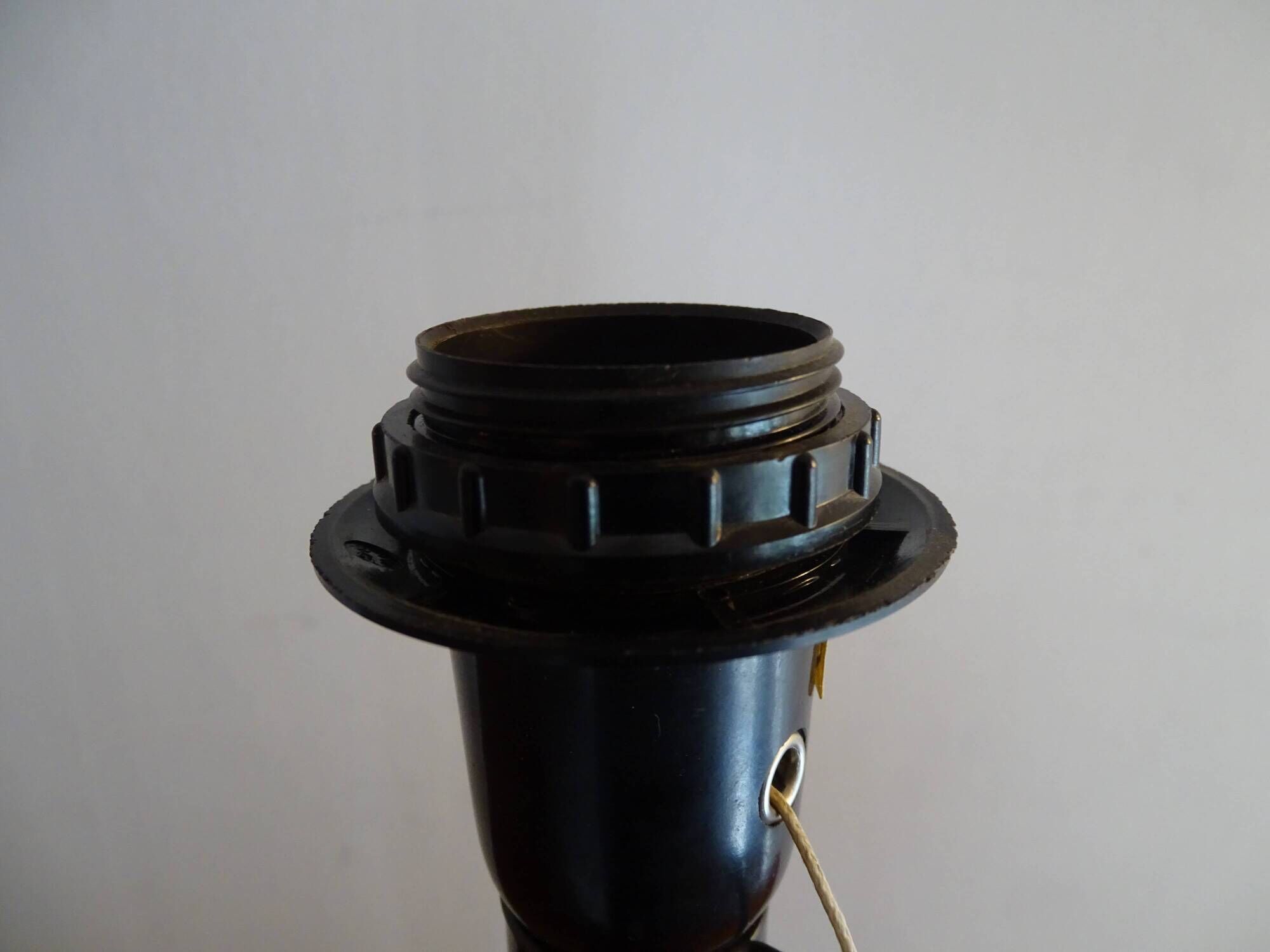 MANADE lamp base Made in France design 1980 metal / black plastic - 43.5 cm