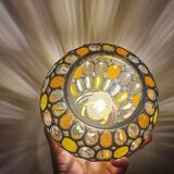 Vintage globe with stained glass effect
