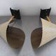 Pair of perforated metal horn wall lights