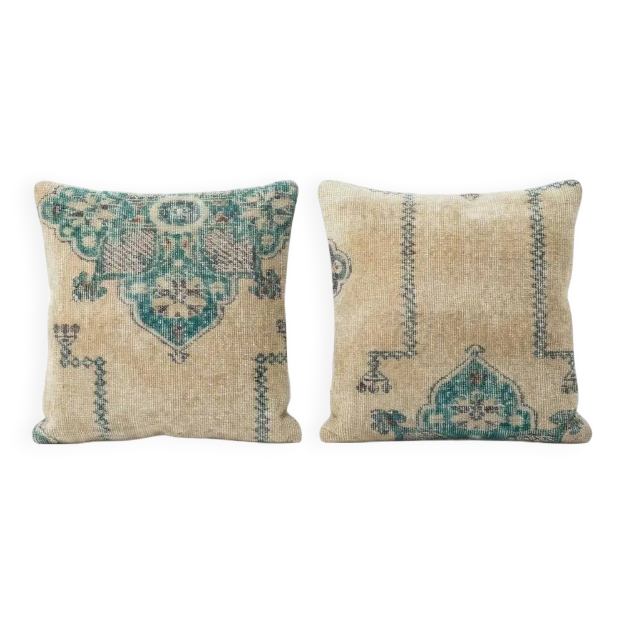 Set of 2 vintage Turkish cushion covers 51x51 cm