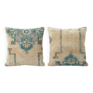 Lot de 2 housses de coussin turque vintage 51x51 cm