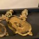 Pair of old bronze candlesticks
