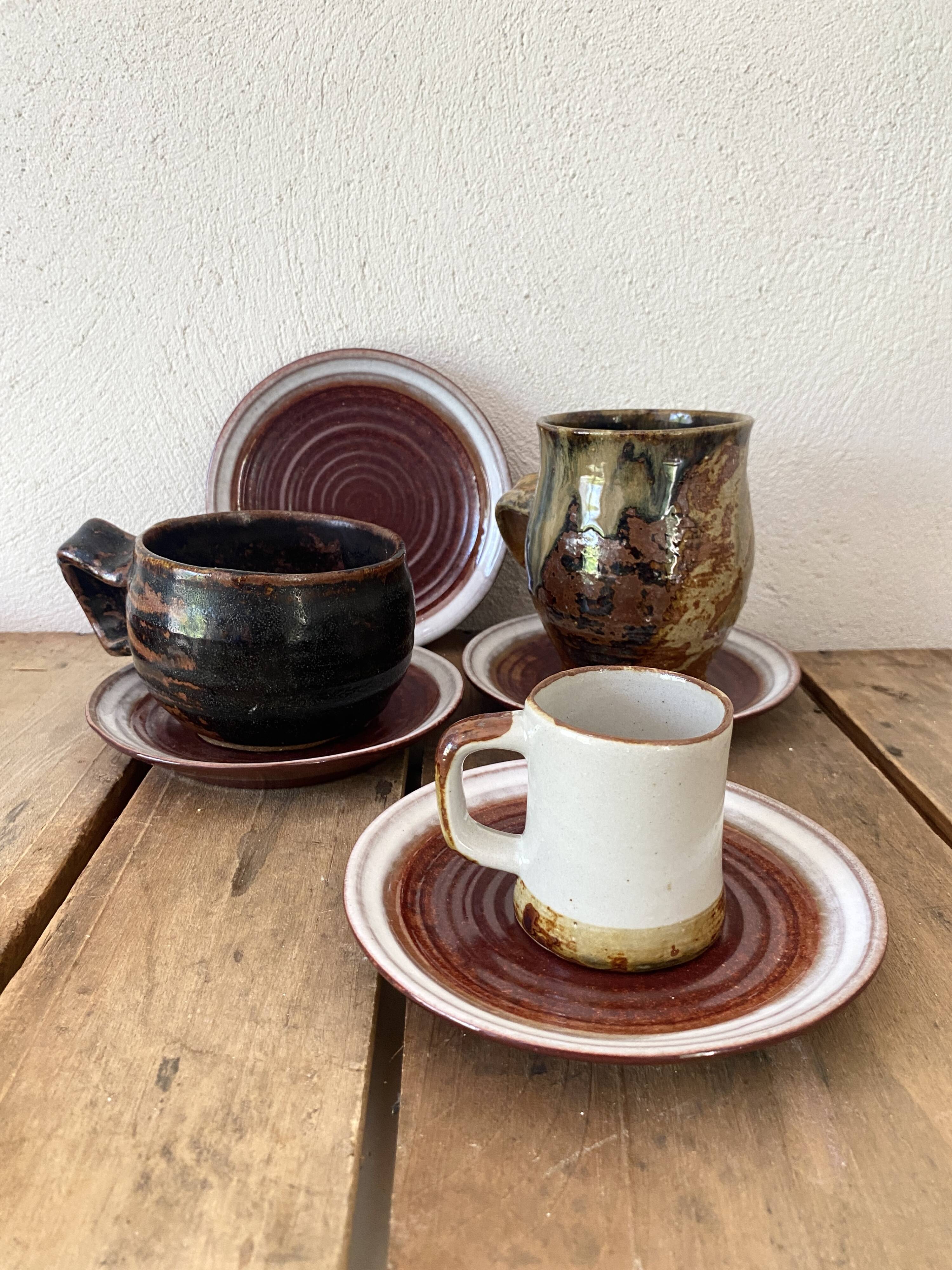 Set of 15 cm ceramic bread plates