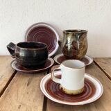 Set of 15 cm ceramic bread plates