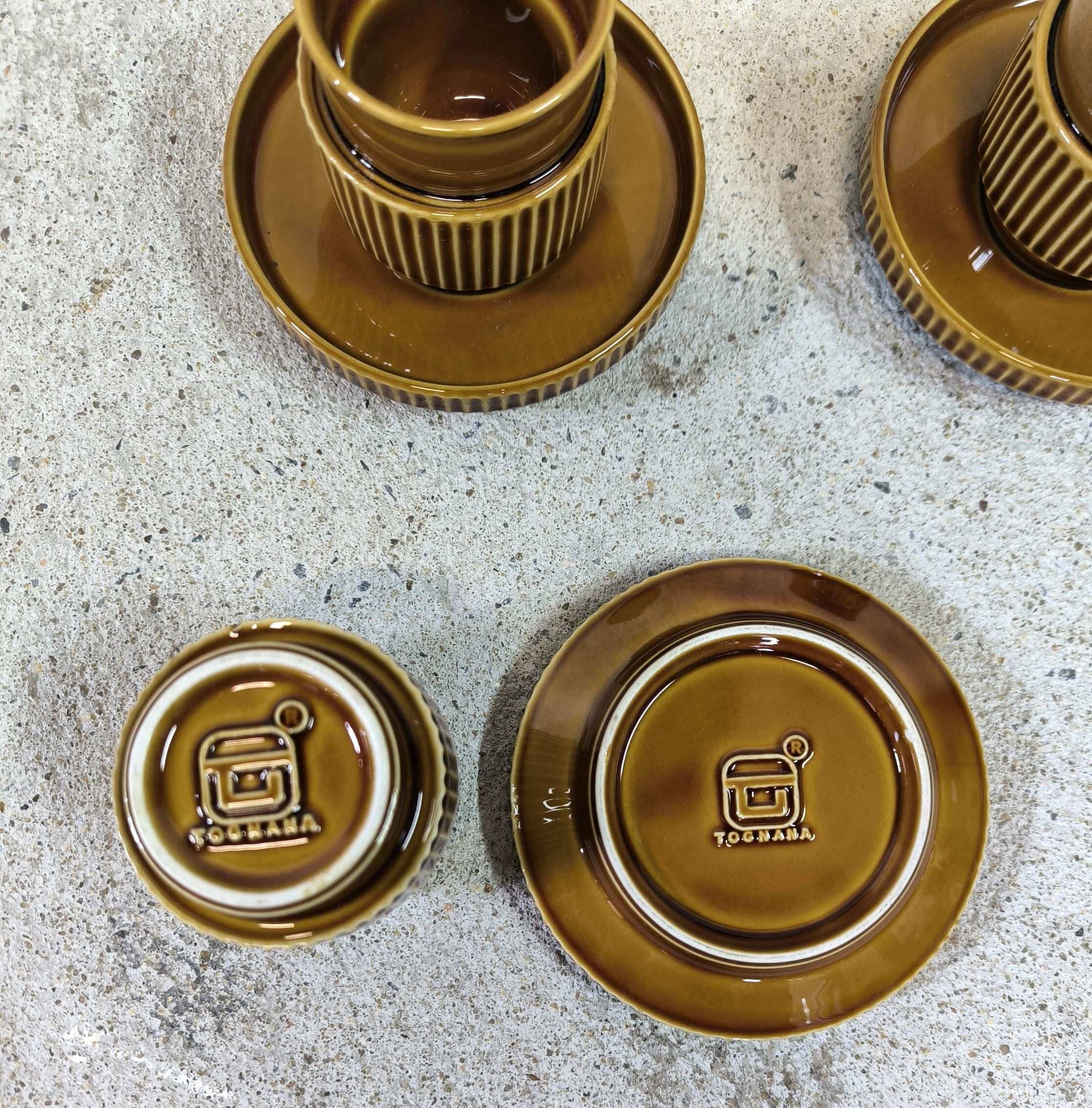 Set of ten vintage Tognana cups, Italy.