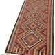Turkish Handwoven Vintage Herki Kilim 84 cm x 368 cm