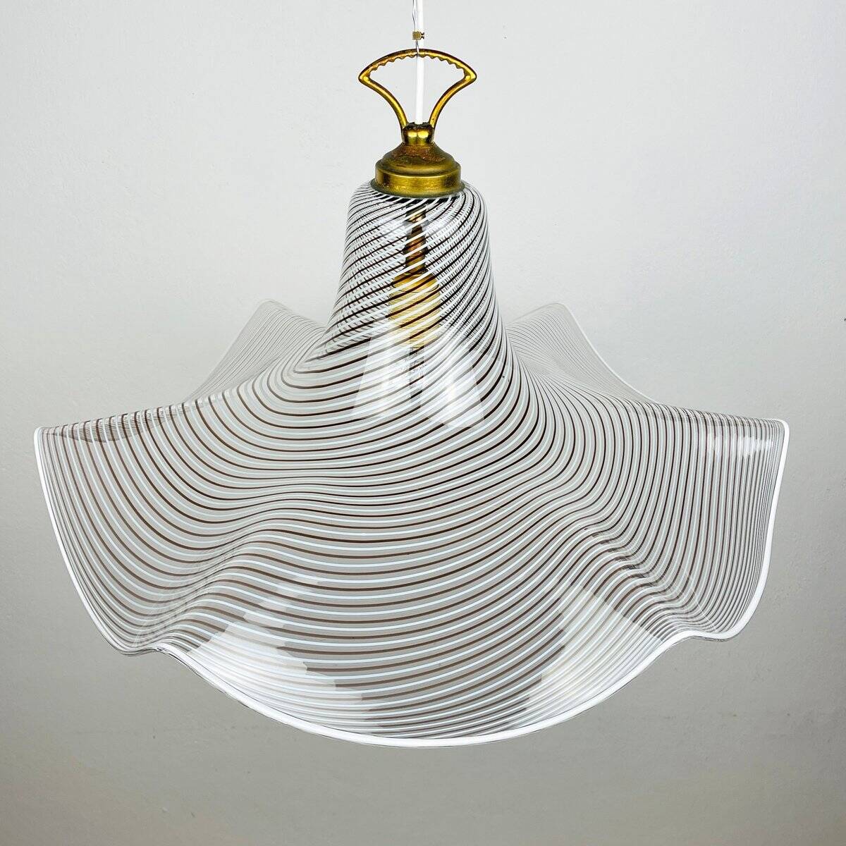 Suspended glass chandelier from Murano, Italy, 1970s.