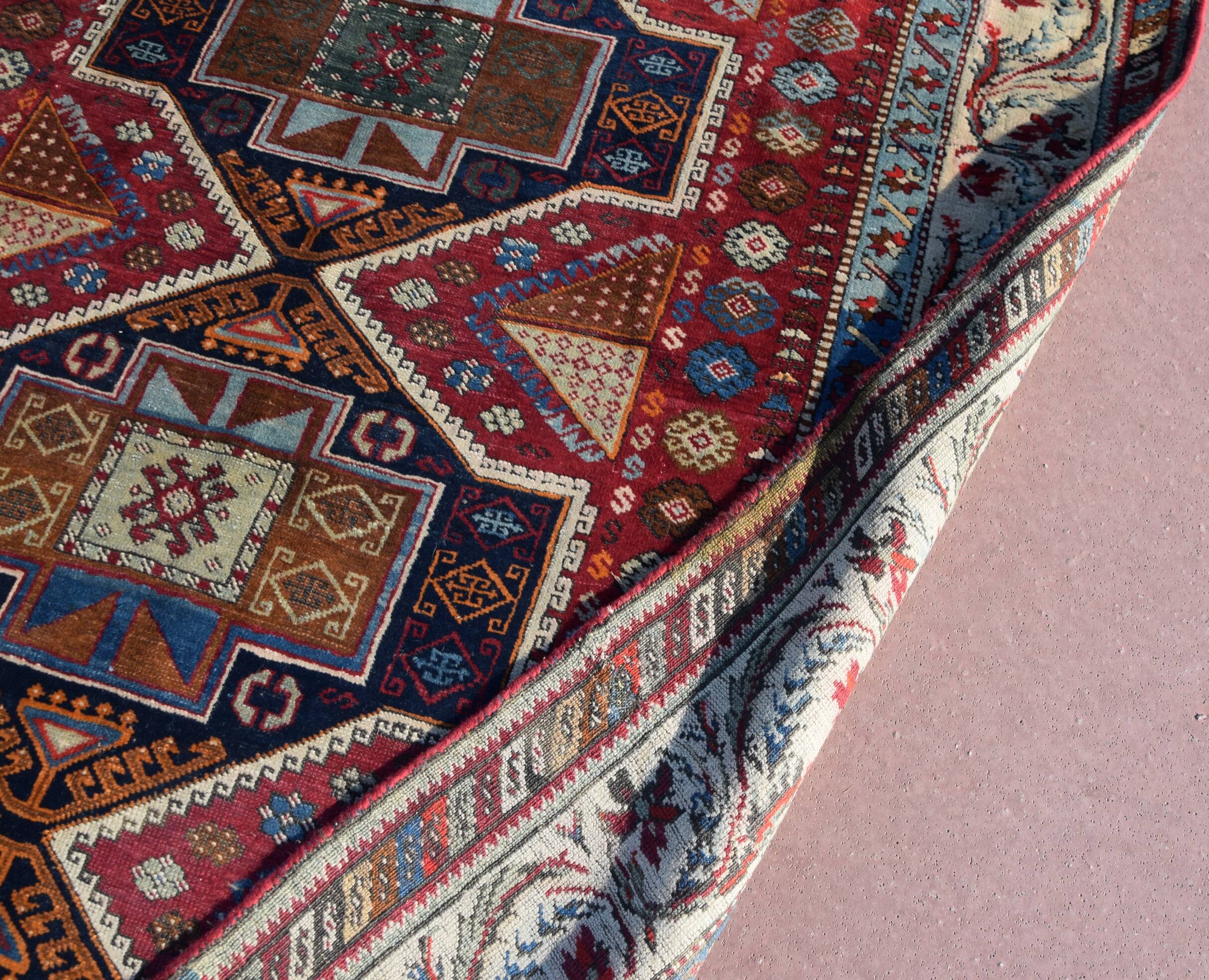 Very Old Turkish Rug, Kurdish Tribe: 1.58 X 3.35 Meters