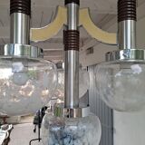 Large Italian Mid Century  Chandelier Pendant Murano Glass