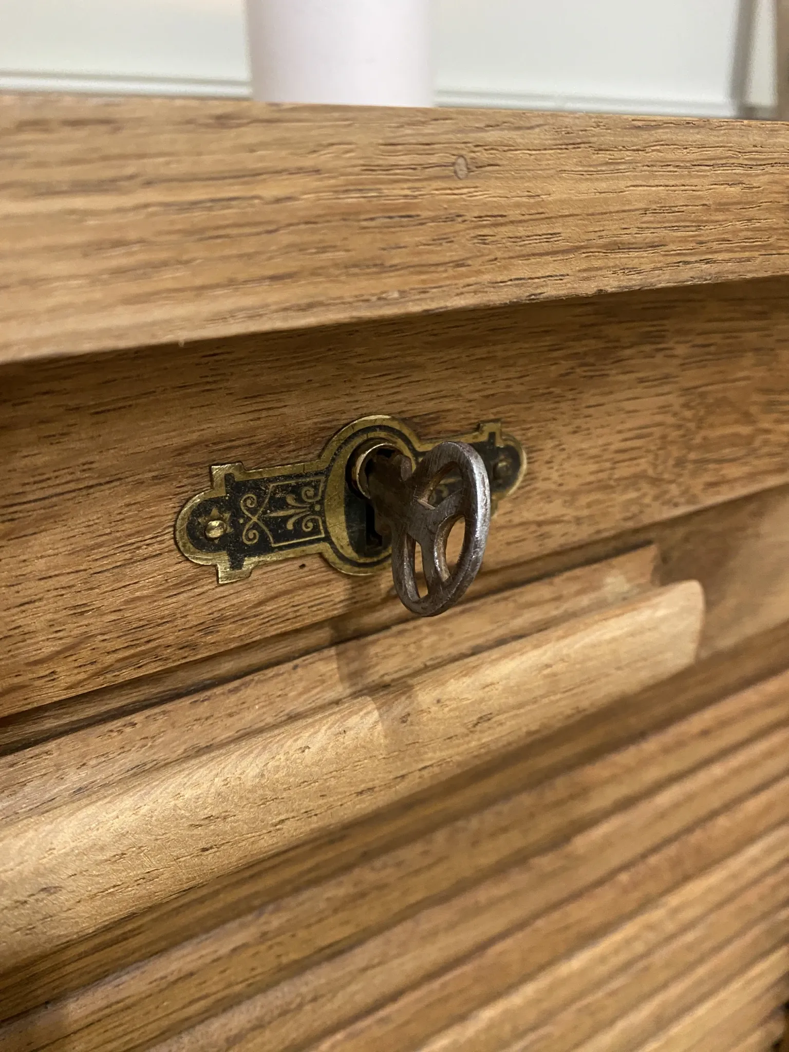 oak curtain furniture / filing cabinet