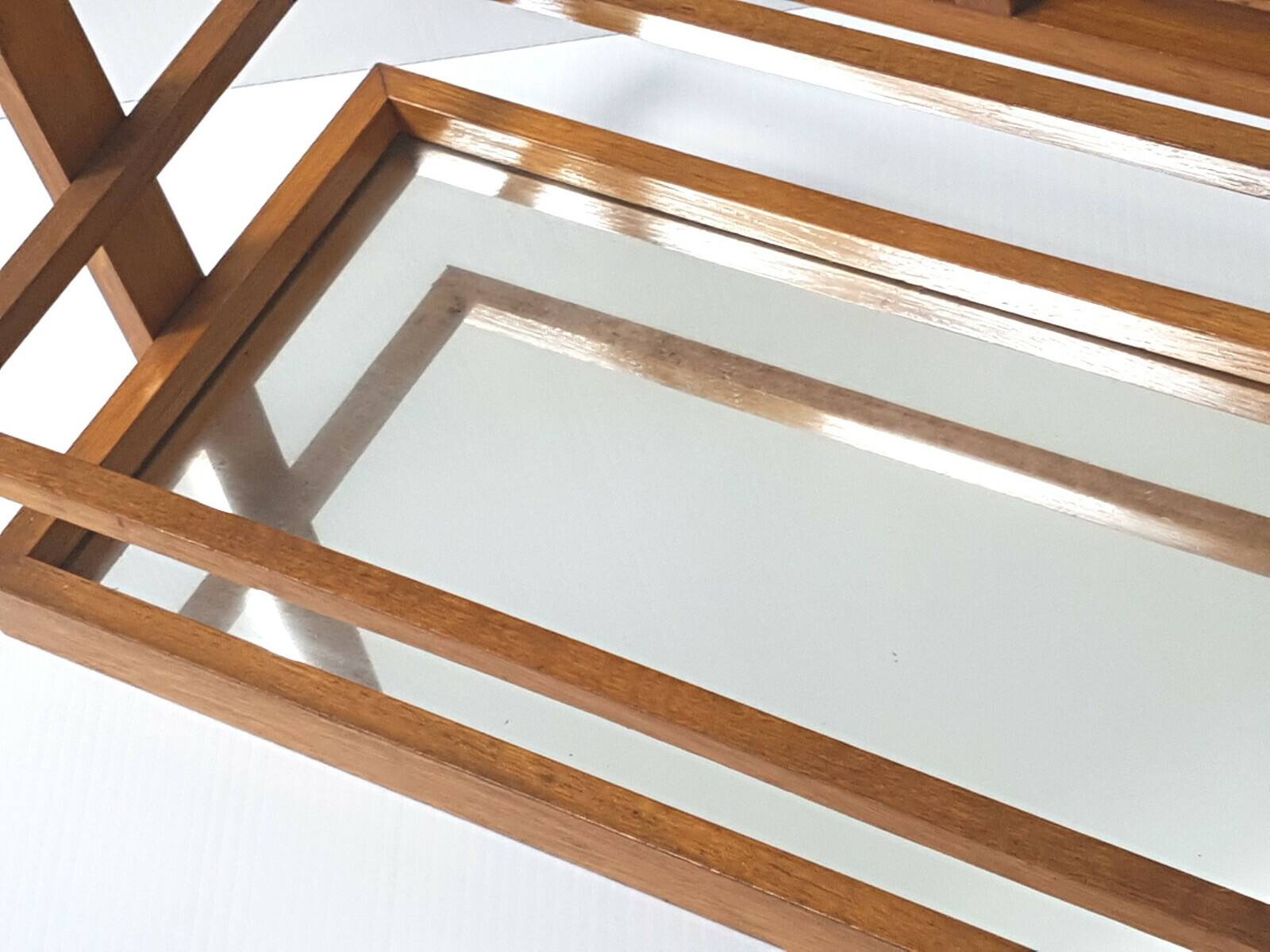 MIRROR PLATTER & ITS 8 VINTAGE 1950 ORANGEADE GLASSES ROCKABILLY 50S 50'S