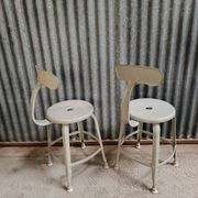 Paire chaises hautes Nicole Vintage - Tabouret d'atelier